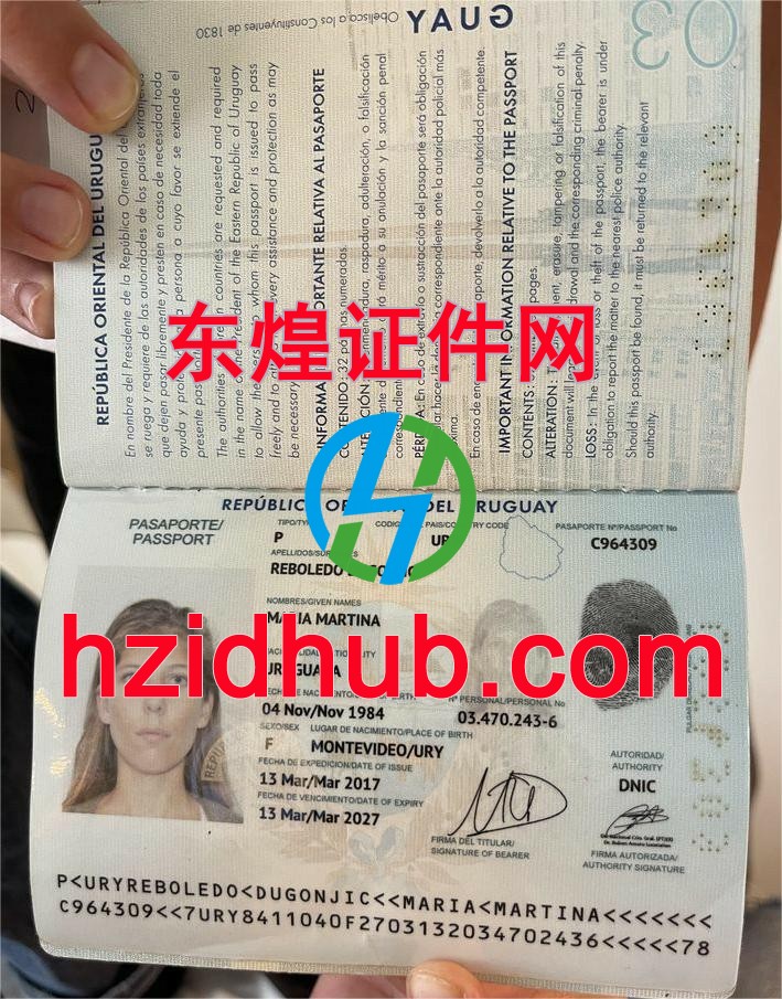 制作高仿乌拉圭护照
