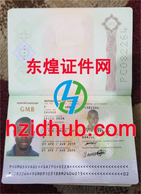 制作高仿冈比亚护照