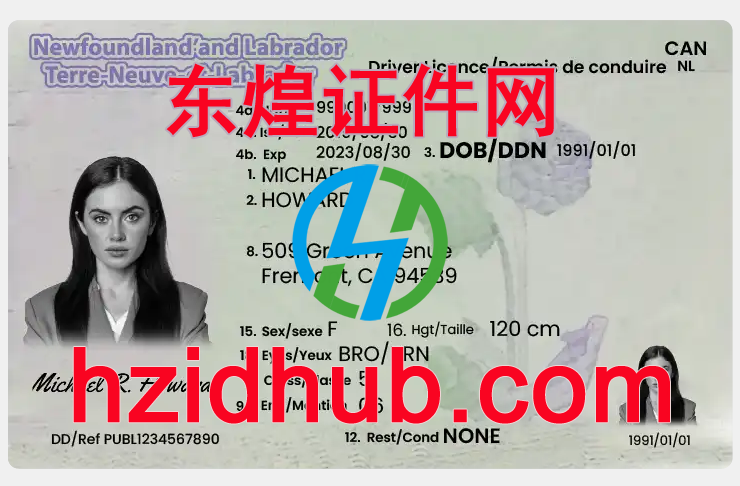 制作高仿加拿大纽芬兰与拉布拉多省驾驶证