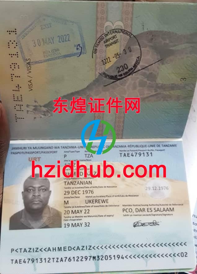 制作高仿坦桑尼亚护照