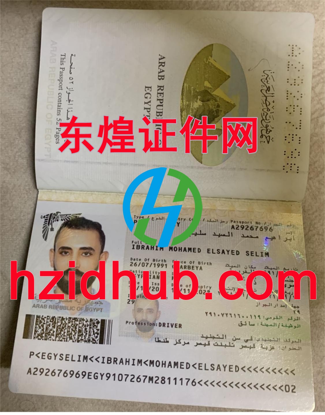 制作高仿埃及护照
