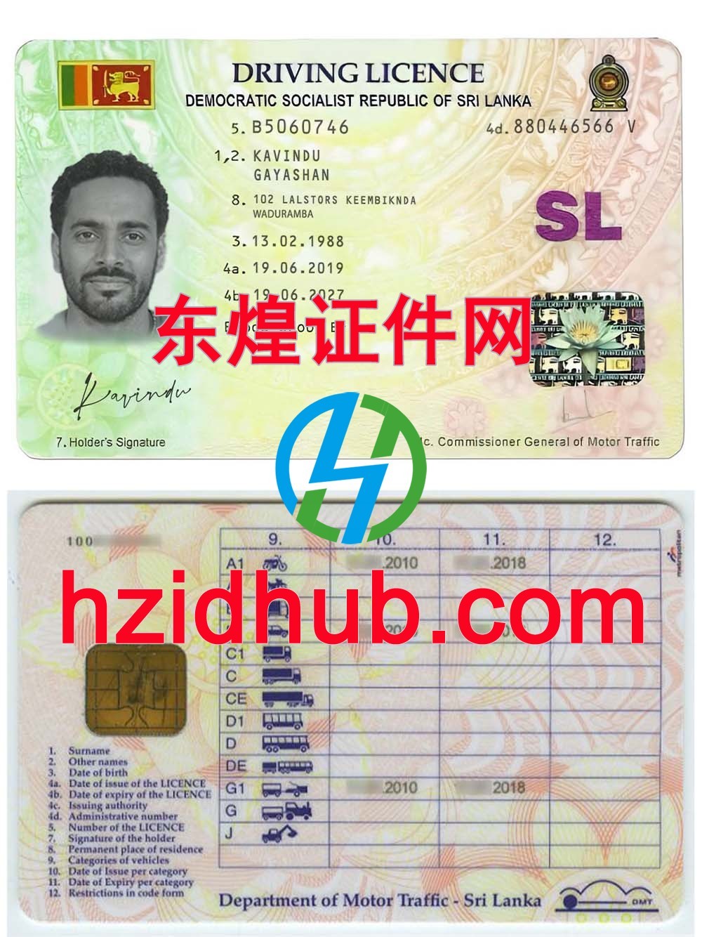 制作高仿斯里兰卡驾驶证