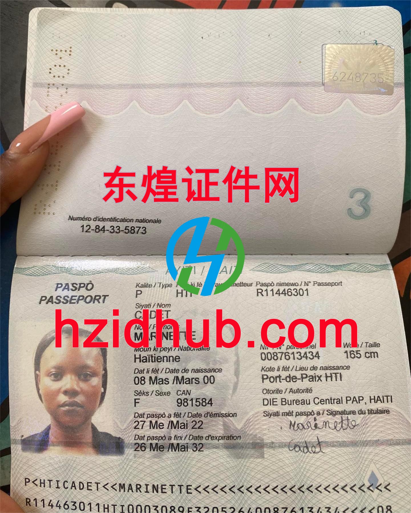 制作高仿海地护照