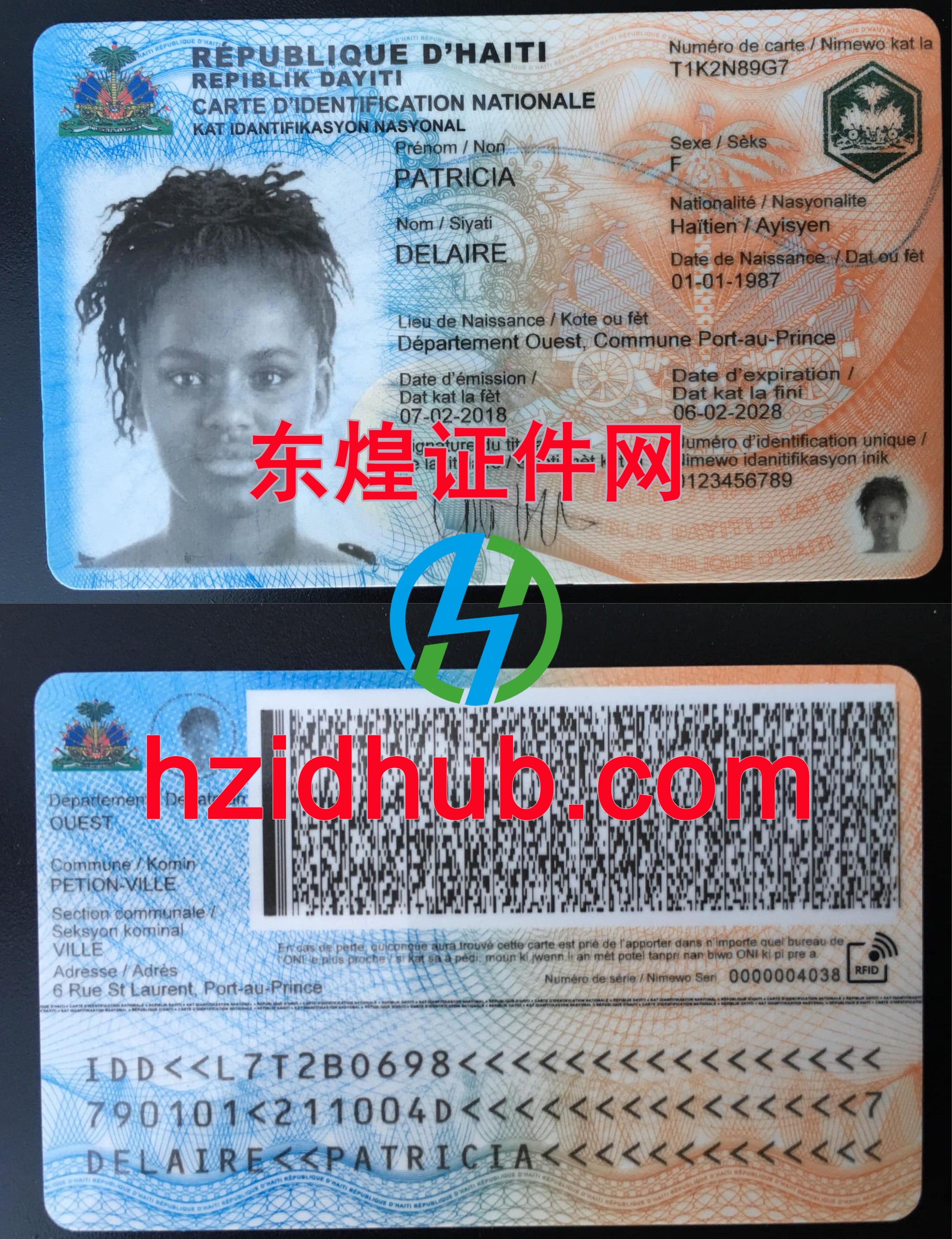 制作高仿海地身份证