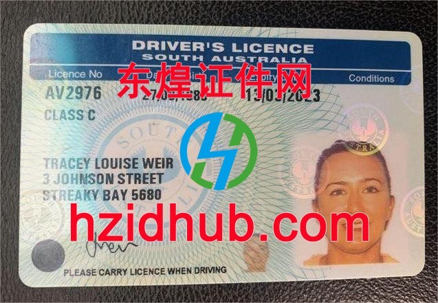 制作高仿澳大利亚南澳大利亚驾驶证