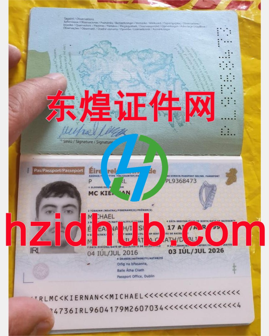 制作高仿爱尔兰护照