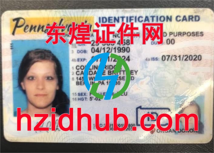 制作高仿美国宾夕法尼亚州身份证