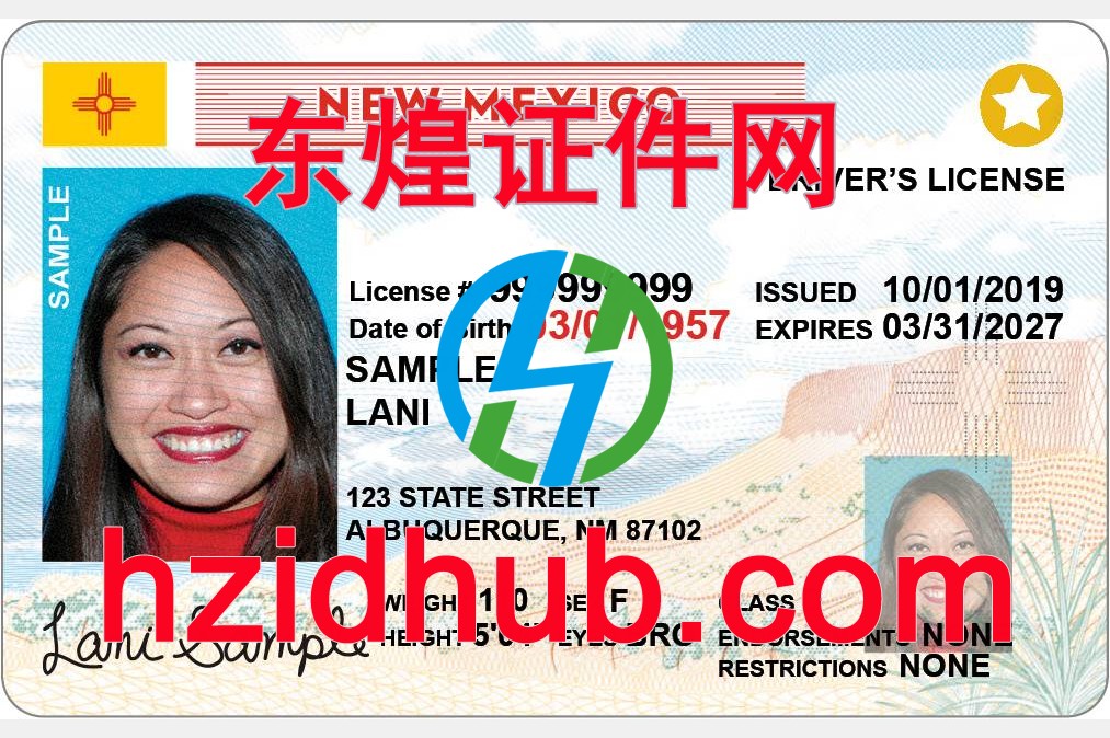 制作高仿美国新墨西哥州驾驶证